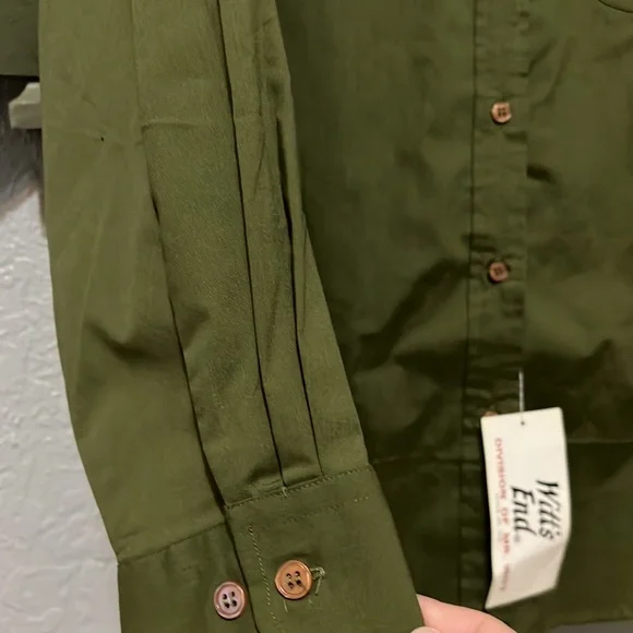 NWT witt’s end size M green long sleeves t shirt - Picture 5 of 5